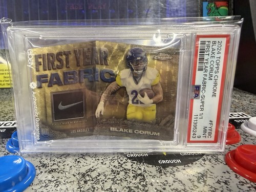 2024 Topps Chrome Blake Corum First Year Fabric RC Superfractor 1/1 Nike Swoosh