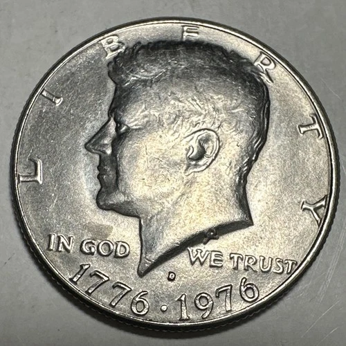 1776-1976 D Kennedy Bicentennial 50c Half Dollar Circulated Coin 💎 no mint mark
