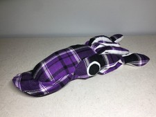 Handmade plush squid fish plaid pluple black ...
