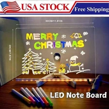 LED Note Board with Color Night Lamp Creative Rewritable Anniversary Gift Desk