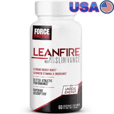 LeanFire SLIMVANCE Thermogenic Fat Burner Energy Support 60 Ct Capsules Unisex