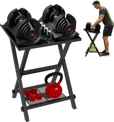 Foldable Dumbbell Stand Rack for Adjustable Weight up to 264 lbs Foldable