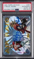 1995 TOPPS AIR RAID #AR1 J.RICE/S.YOUNG PSA AUTHENTIC AUTO 10