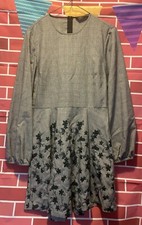 Zara Women's Mini Dress XS Grey 100% Polyester