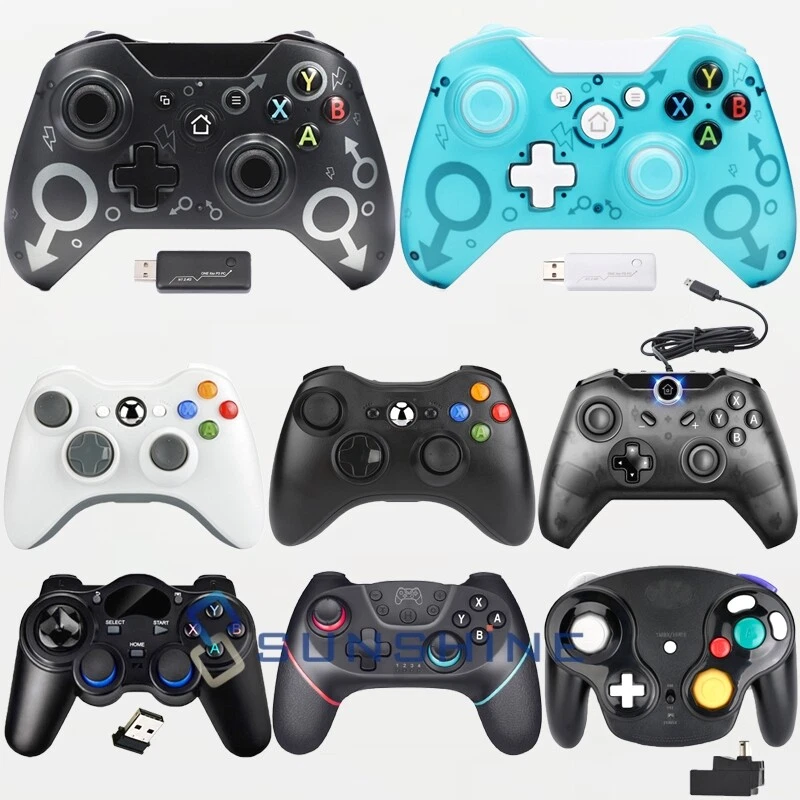 Wireless Gaming Controller, Game Controller for PC Windows 7/8/10/11, PS3,  Switch, Dual-Vibration Joystick Gamepad for Computer