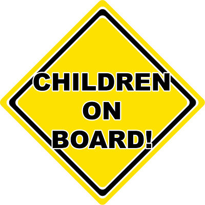Kinder an Bord Auto Sicherheitswarnschild