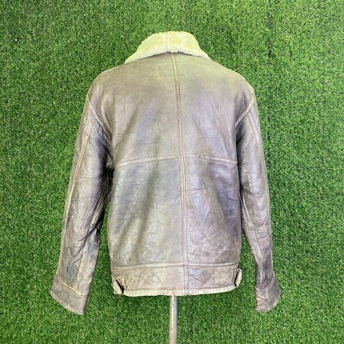 Vintage 80s 90s C&A WWII Style US Air Force Type B-3 Bomber Leather Jacket - Picture 3 of 22