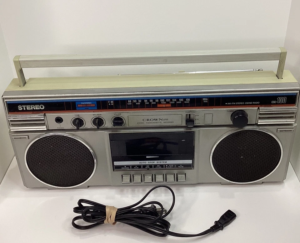 Винтажный Crown стерео радио рекордер модель: CSC-130 протестирован и работает - Изображение 2 из 4
