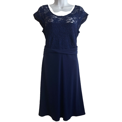 Motherhood Women's Blue Maternity Dress Size M 17x32, Lined 4% Spandex Lace  Yoke | eBay