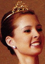 Goldtone Metal Rhinestone Ballerina Tiara Celtic Diva Irish Dance Headpiece