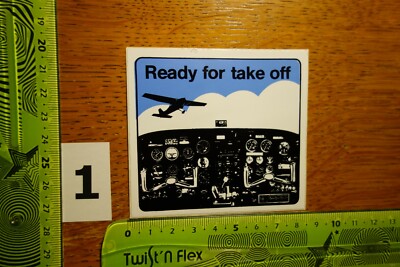 Alter Aufkleber SportFlugzeug READY FOR TAKE OFF