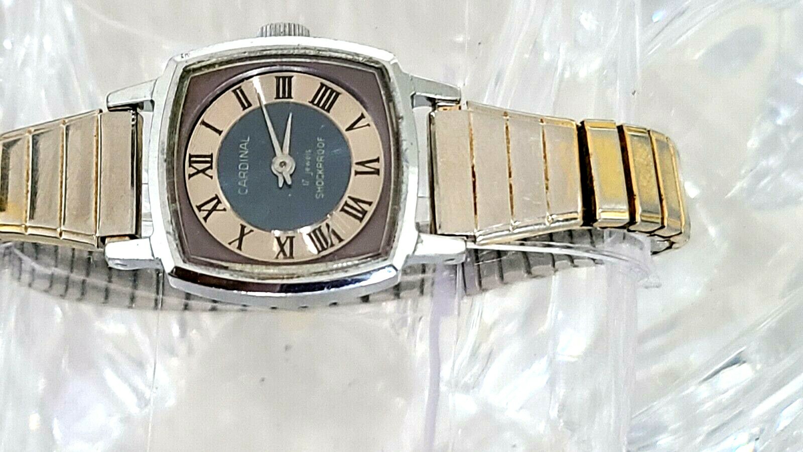 Montre Bracelet Femme Cardinal 17 Rubis - Mécanique Manuelle, Boîtier Acier Doré, Occasion