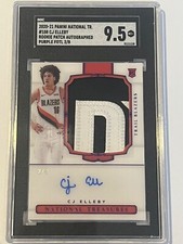 2020-21 Panini National Treasures CJ Elleby Purple FOTL RPA /8 SGC 9.5 Mint+