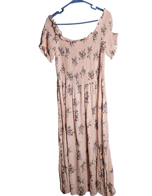 Vtg Milkmaid Dress Cottage Prairie WhimsiFairy Grunge Country Smocked  Gauzy 