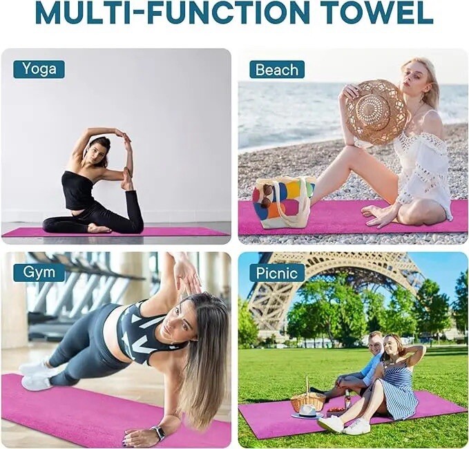 Non-Slip Yoga Mat Towel for Enhanced Grip and Comfort During Practice
