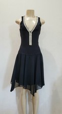 NWT ABS Allen Schwartz Evening Dress with Diamond Embellished Sleeveless Sz S