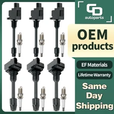 UF348 UF363 6 Ignition Coil + 6 Spark Plug for 3L Infiniti I30 Maxima 2000 2001