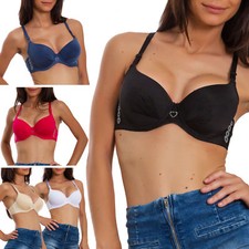 Sujetador push up con aros lencería sexy básica para mujer 80994