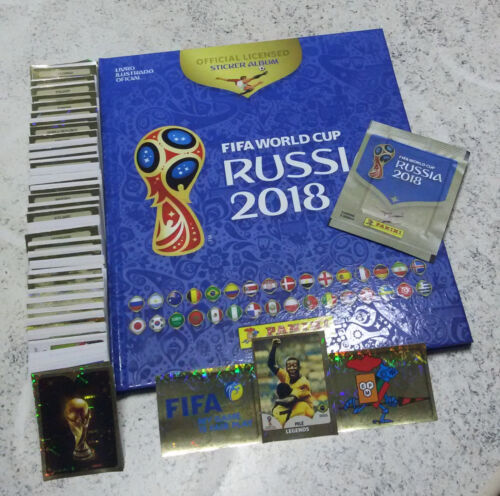 PANINI WORLD CUP RUSSIA 2018 HARDCOVER  ALBUM COMPLET SET 682 STICKERS +1 PACKET - Afbeelding 1 van 1