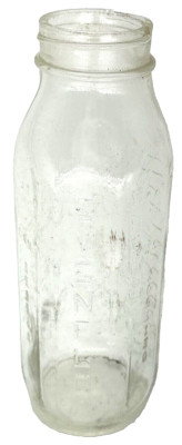Vintage Pyrex Glass Baby Bottle 8 oz, Evenflo/Pyramid, 1950s, used (C3)