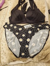 WOMENS POUR MOI BIKINI SET TOP 34 D-dd 16 BOTTOMS bnwt new
