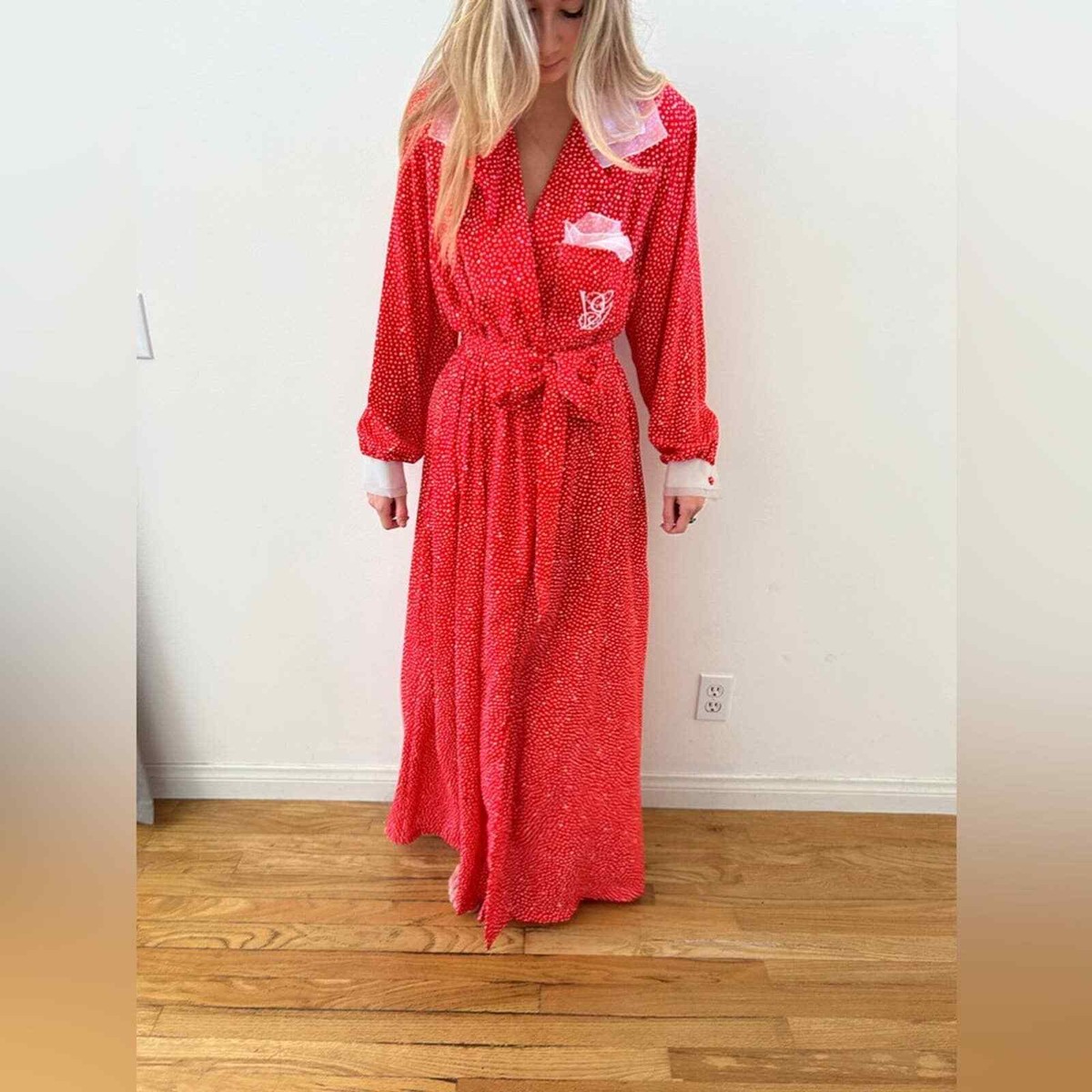 red spot wrap dress Ladies Dresses Polka Dot Red Wrap Dress Maxi Dresses Polka Dot Wrap Dress  Red Wrap Dresses