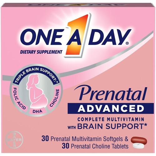LOT OF 2 One A Day Prenatal Advanced Multivitamin 30+30 EXP 9/25 - Picture 2 of 6