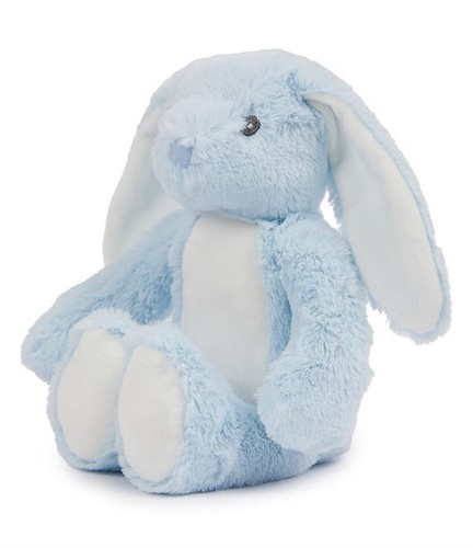 Personalised Blue Floral Teddy Bunny, New Baby Gift, Your name toy baptism gift - Picture 2 of 5