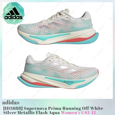 adidas Supernova Prima Running White Silver Metallic Aqua ID3688 Women's US5-12