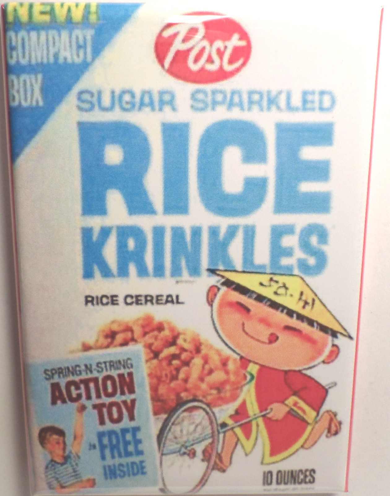 Sugar Rice Krinkles Vintage Cereal Box 2" x 3" Refrigerator or Locker