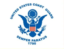 USA Coast Guard White US Old Style Flag Deluxe Polar Fleece 50"X60" Warm Blanket