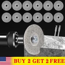 12Pcs/Set Diamond Cutting Wheel Saw Blades Cut Off Discs for Dremel Rotary Tool