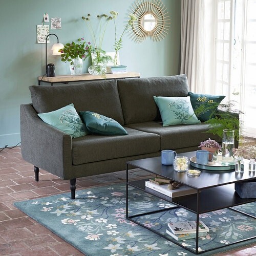 Green Floral Design Handmade woolen Area Rugs 10x14 Feet Floral