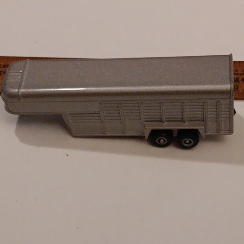 Ertl Diecast All Metal Silver Horse Trailer Or Cattle Trailer
