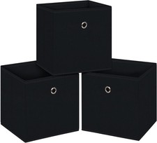 Black Foldable Storage Cubes Bins ,11 Inch Cloth Storage Cube Fabric Storage Box