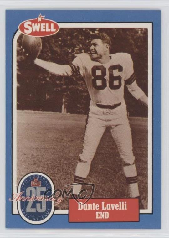 1988 Swell Football Greats Hall of Fame Dante Lavelli #67 HOF 0c4