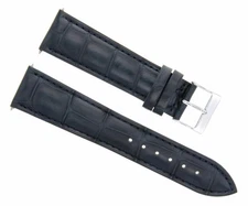 19MM LEATHER WATCH BAND STRAP FOR TISSOT PRC200 LE LOCLE POWERMATIC 80 DARK BLUE