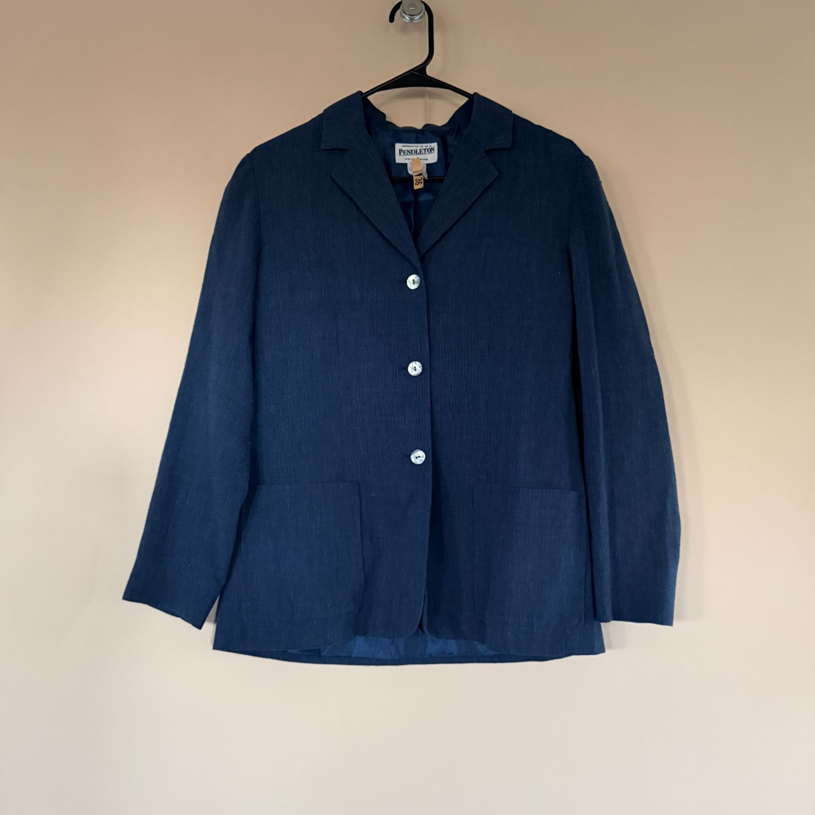 Pendleton Wool Linen Blend Button Down Blazer Jac… - image 1