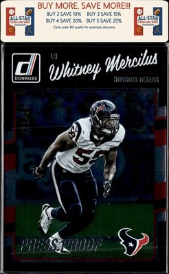 2016 Donruss #122 Whitney Mercilus Stat Line Season #/100 Houston Texans