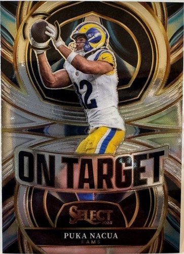 2025 Panini Select Puka Nacua #21 Concourse Orange Shock Prizm