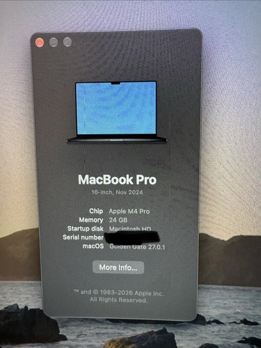 Apple MacBook Pro 16-inch M4 Pro Chipset 24GB RAM, 512GB READ DESC