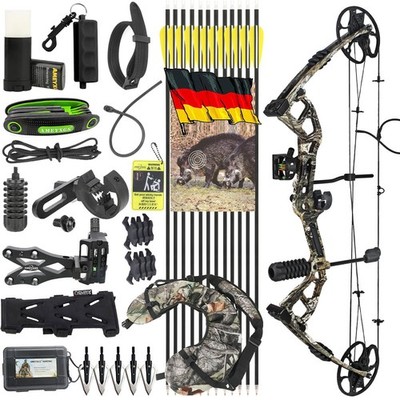 Bogenschießen 0-70lbs Compoundbogen Jagd Set 325fps Erwachsene Pfeil Angeln DE