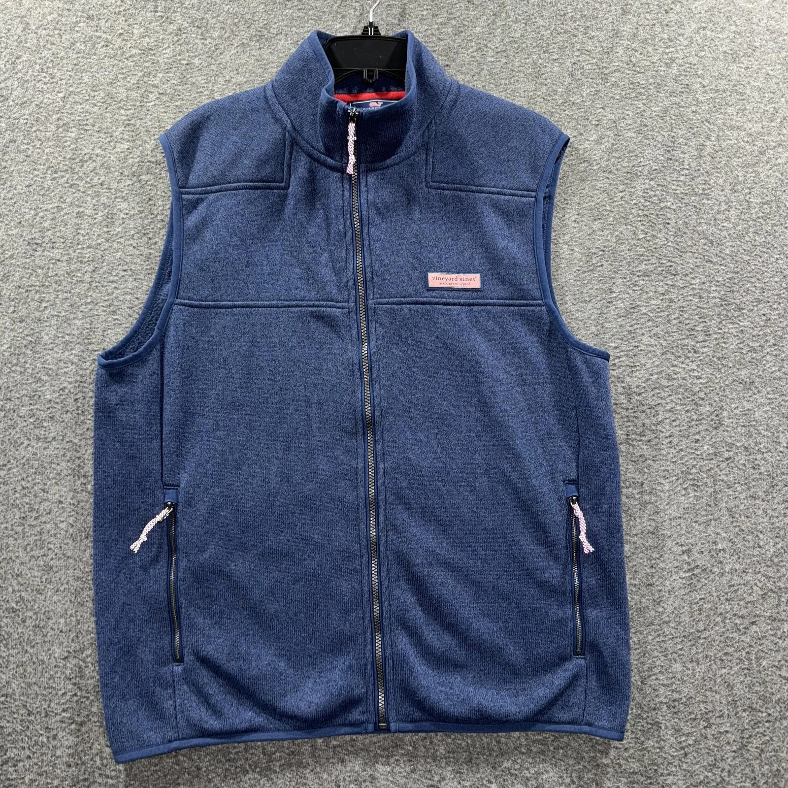 Vineyard Vines Vest Mens Medium Fleece Full Zip Sleeveless Outdoors
