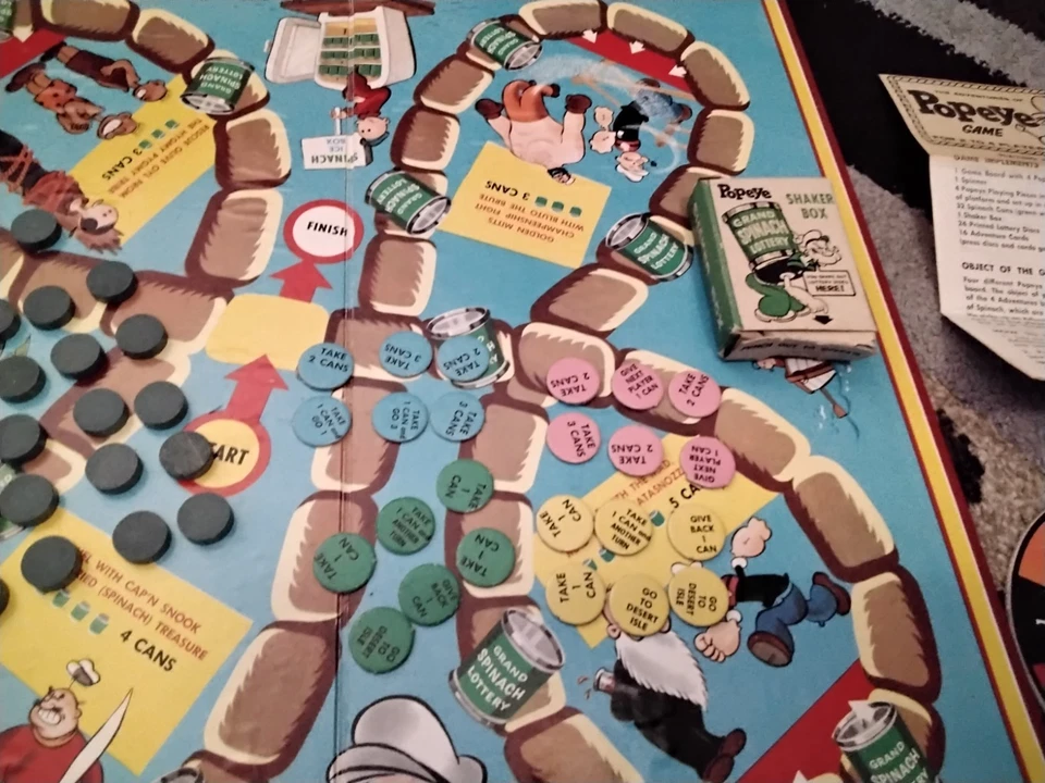 VINTAGE 1957 TRANSOGRAM POPEYE GAME COMPLETE EXCELLENT POPEYE THE SAILOR - Image 4 of 4