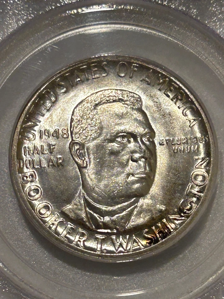 1948 P Booker T Washington Silver Half Dollar PCGS MS65 CAC OGH Only 8k Minted - Image 2 of 4