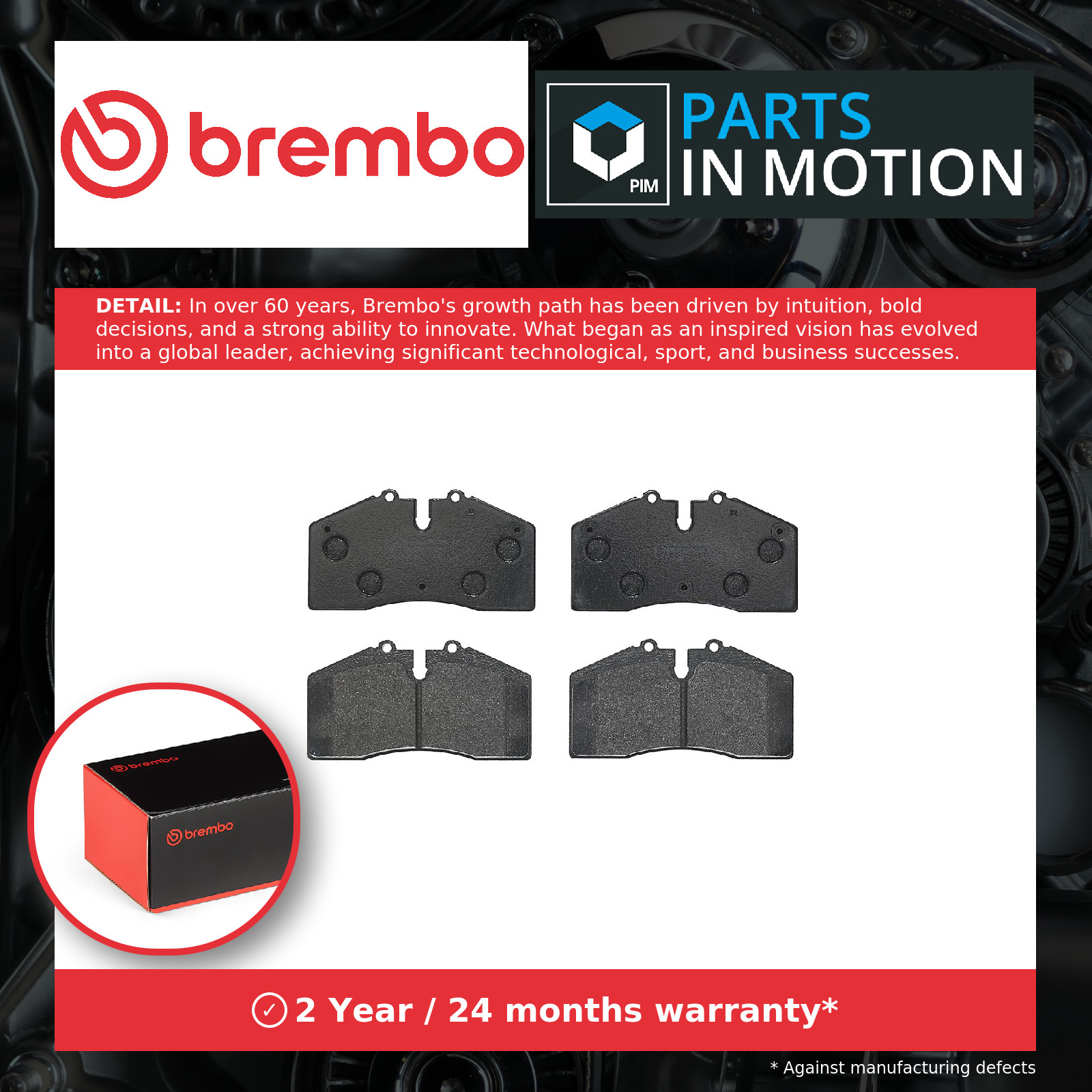 Brake Pads Set fits PORSCHE 911 964 3.3 Front 90 to 91 Brembo 92835139304 New - Image 4