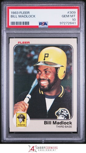 1983 FLEER #309 BILL MADLOCK PIRATES PSA 10