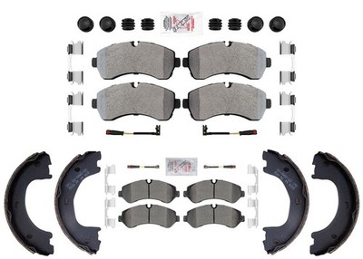 Front & Rr Disc Brake Pads for 19-24 Sprinter 3500 Manual Parking Brake System
