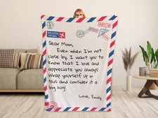 Mothers Day Gifts for Mom Blanket Personalized Custom Photo Gift