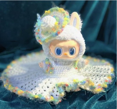 Handmade Labubu Clothes Wool Knitting Monet Garden Theme